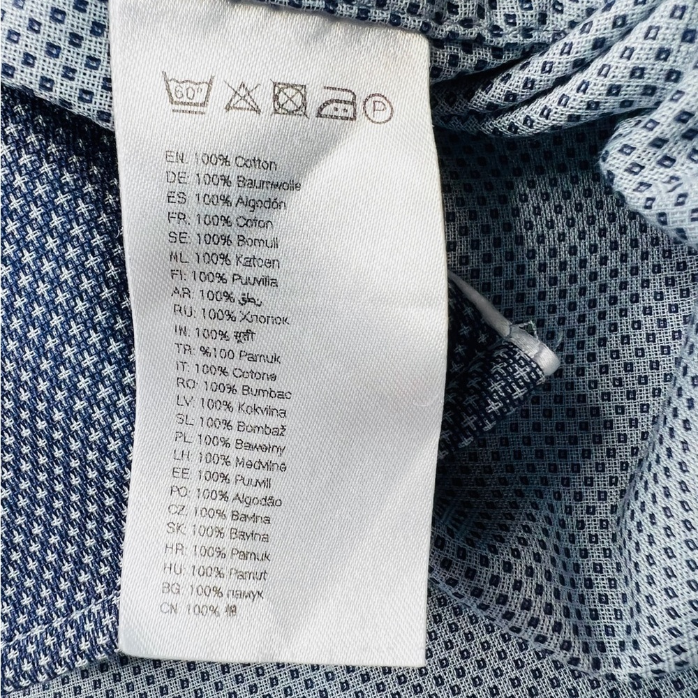 ETON Slim Fit Size XL Men’s Blue Oxford Cotton Shirt MSRP $185 - Picture 8 of 13